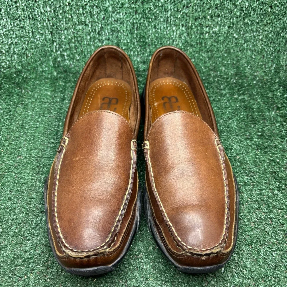 Allen Edmonds Boulder Loafers Leather Casual Driving Shoes Brown Mens 8.5 E Wide